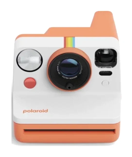 Appareil photo instantané blanc et corail