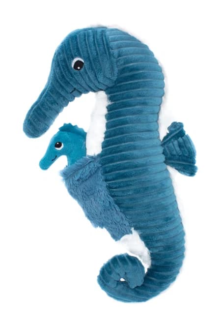 Peluche hippocampe papa/bébé
