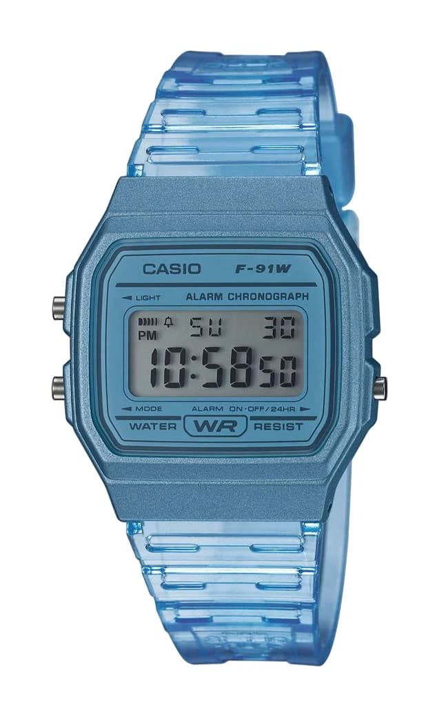 Montre Casio F-91WS bleue
