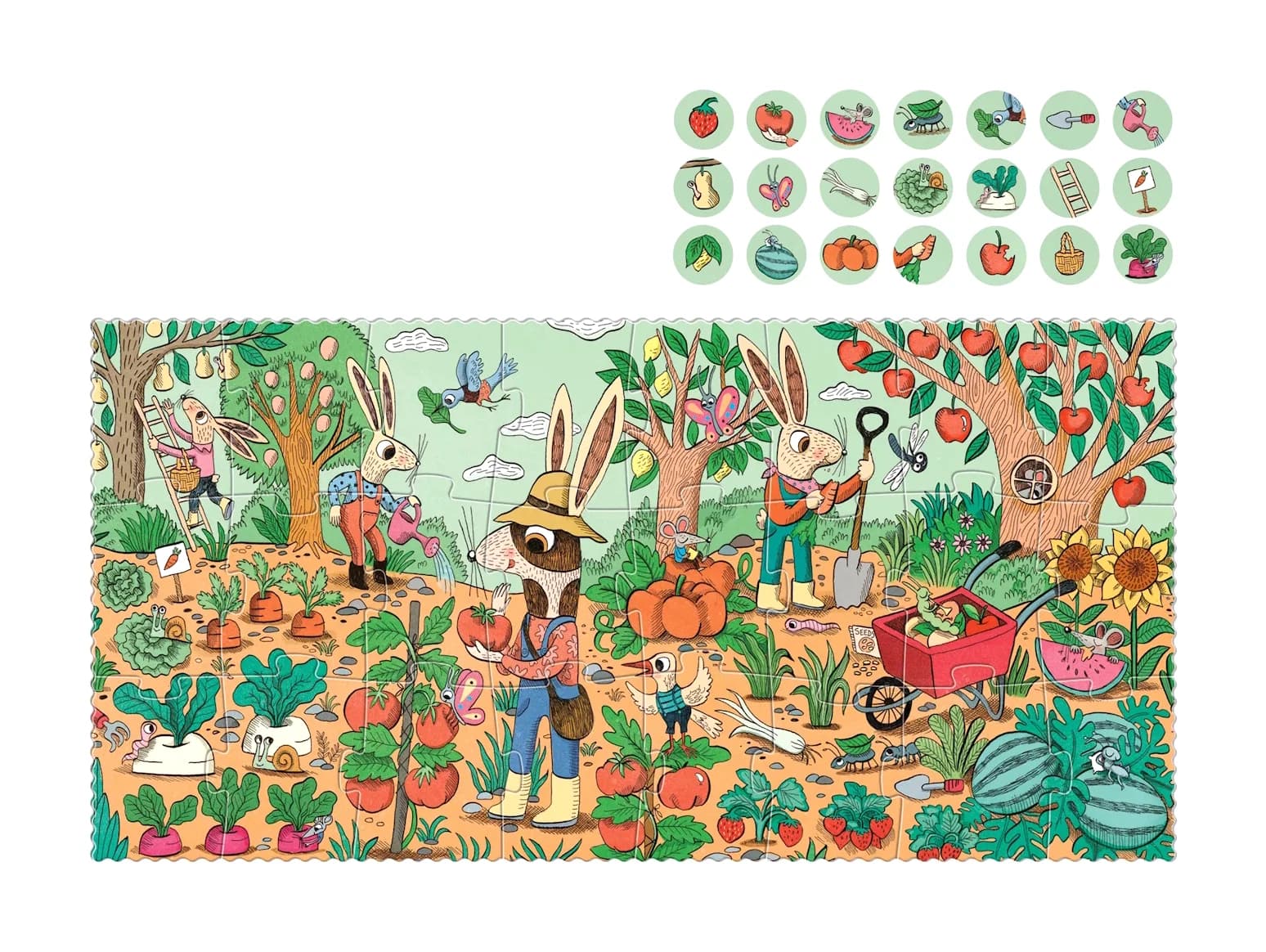 Puzzle du potager des lapins