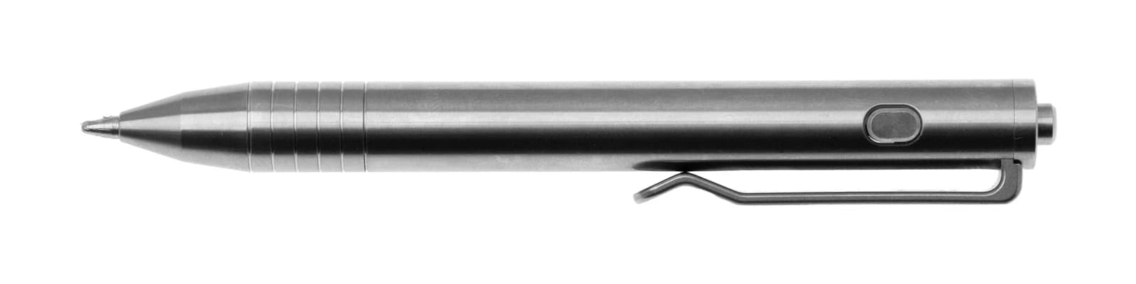 Big Idea Design Mini Dual Side Click Pen MDSC-RW Raw Titanium, stylo everyday carry
