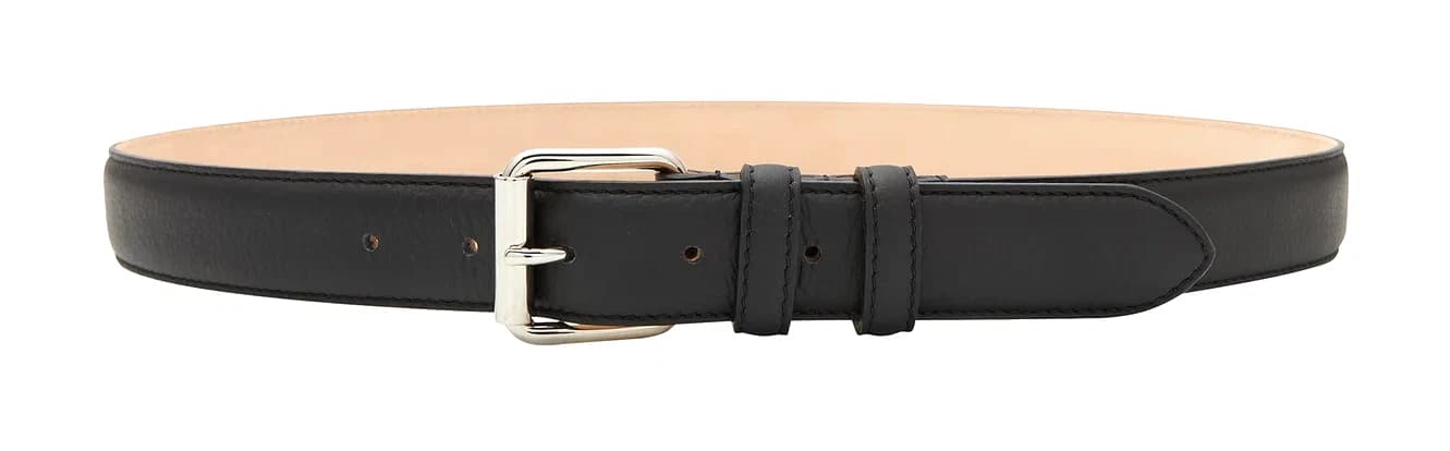 Ceinture Paris en cuir grainé A.P.C., noire