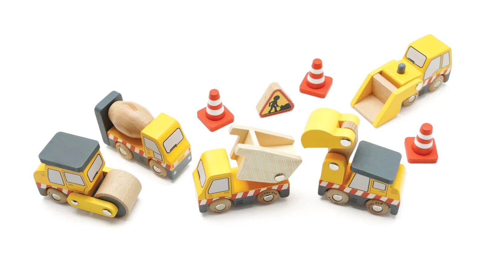 Set de 5 véhicules de chantier