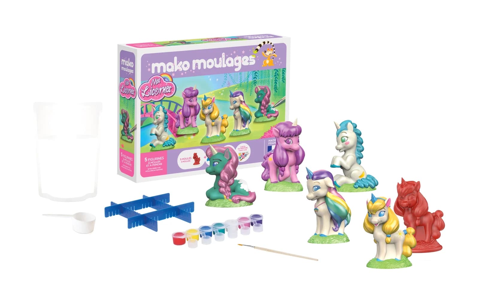 Coffret 5 Moulages mes Licornes