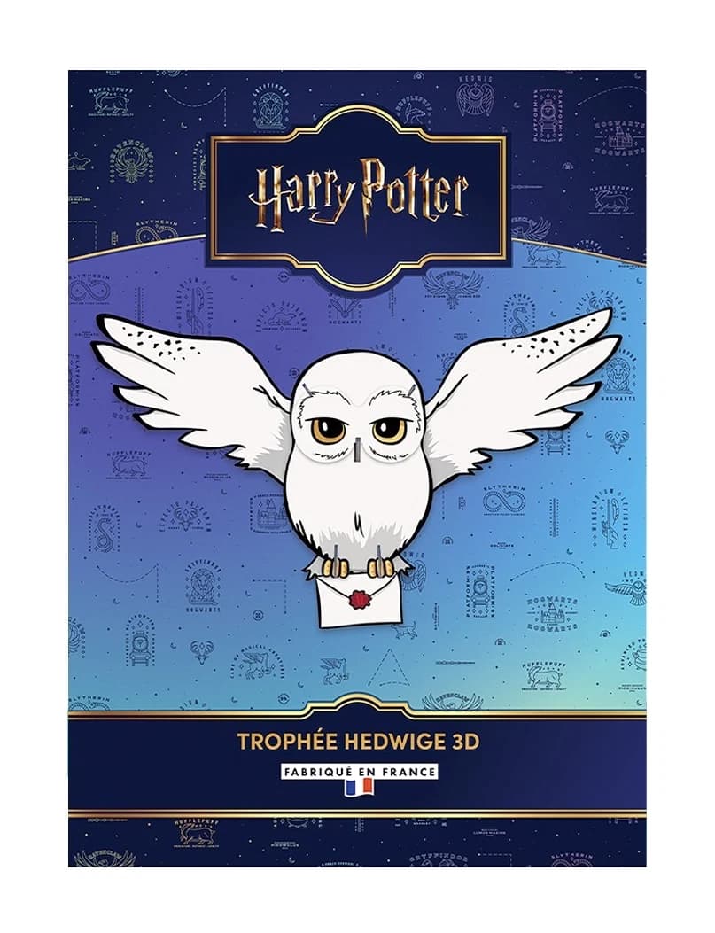 Kit créatif Harry Potter™ : le trophée 3D de Hedwige en carton rigide.