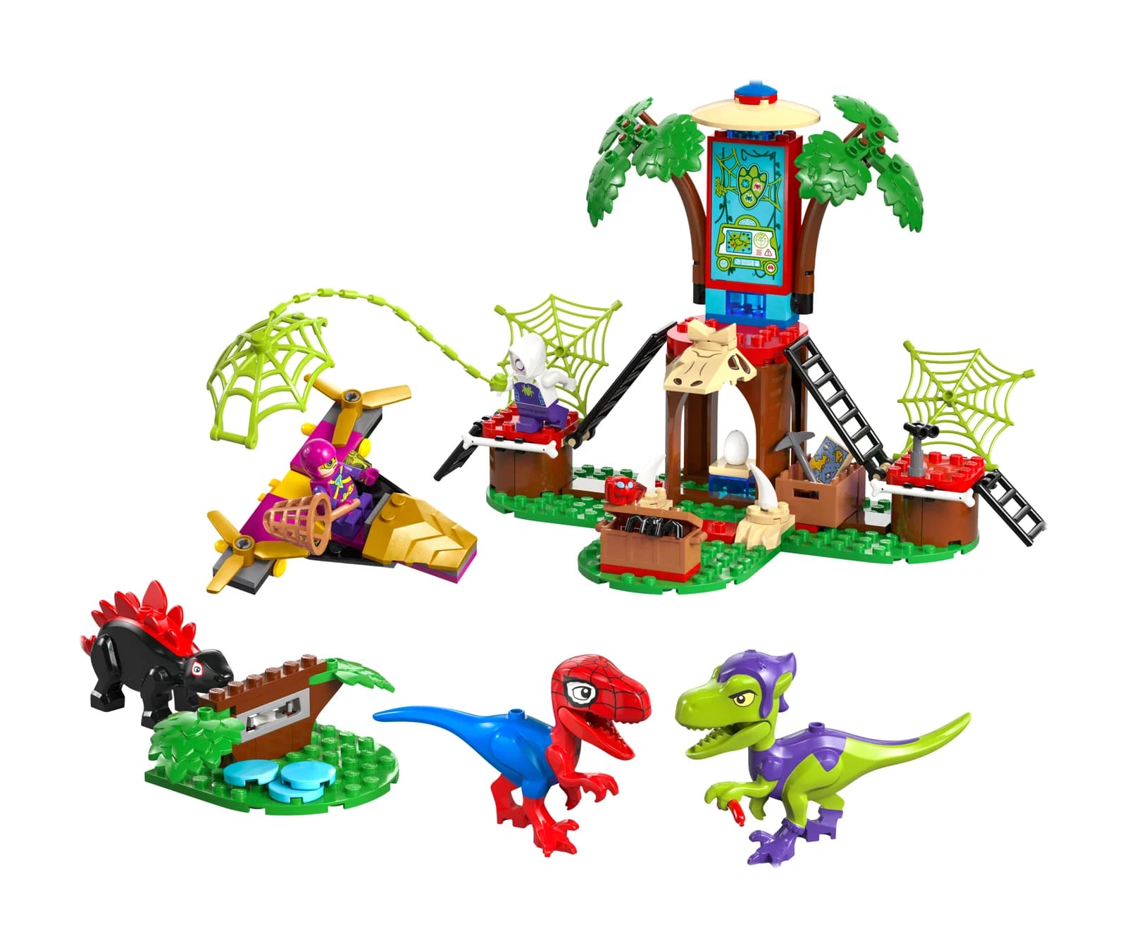LEGO Spidey contre le raptor de Gobby