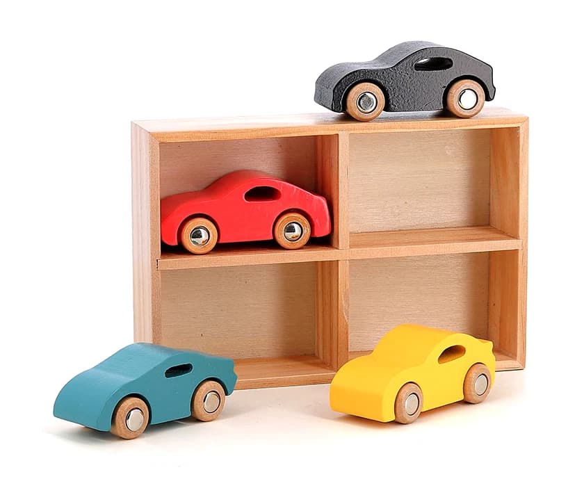 Coffret de 4 voitures en bois Super cars, Vilacity