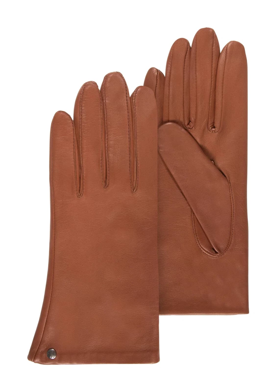 Gants Femme cuir doublé soie Cognac