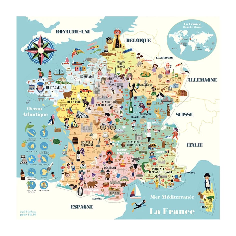 Carte de France aimantée