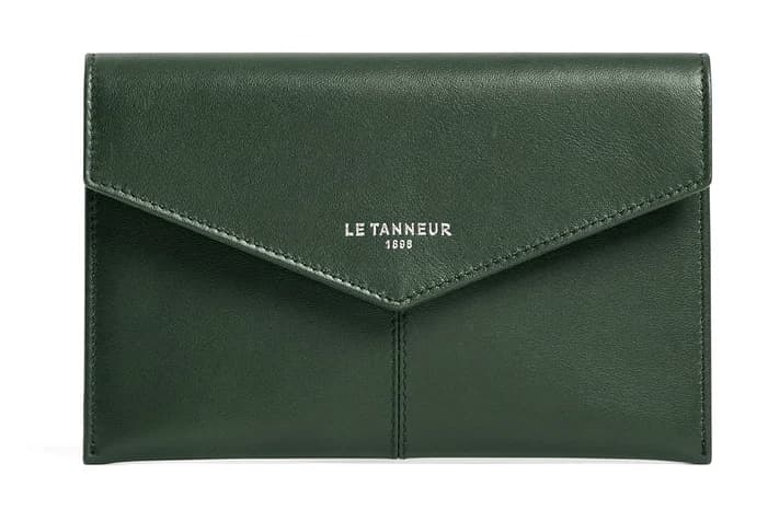 Pochette enveloppe moyen modèle Paulette en cuir lisse