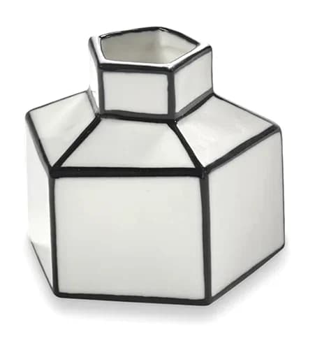 Vase S blanc - noir Carte blanche