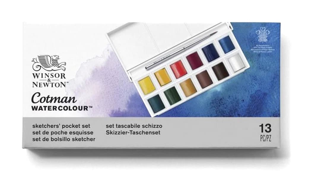Aquarelle Cotman boite de 12 1/2 godets - Winsor & Newton