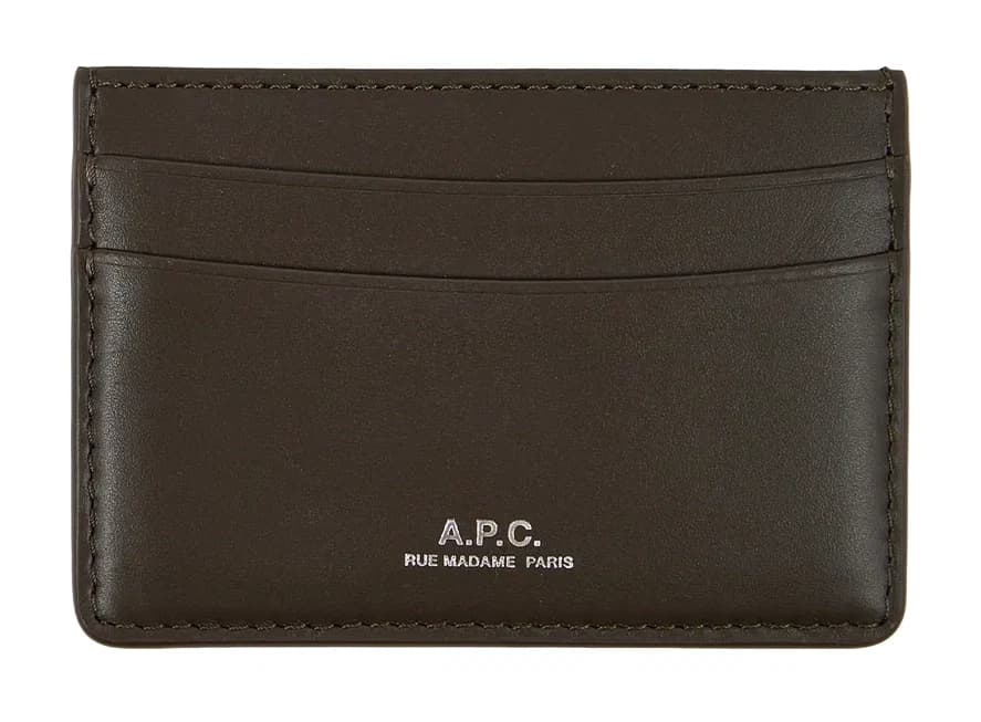 Porte-cartes André d’A.P.C., cuir lisse
