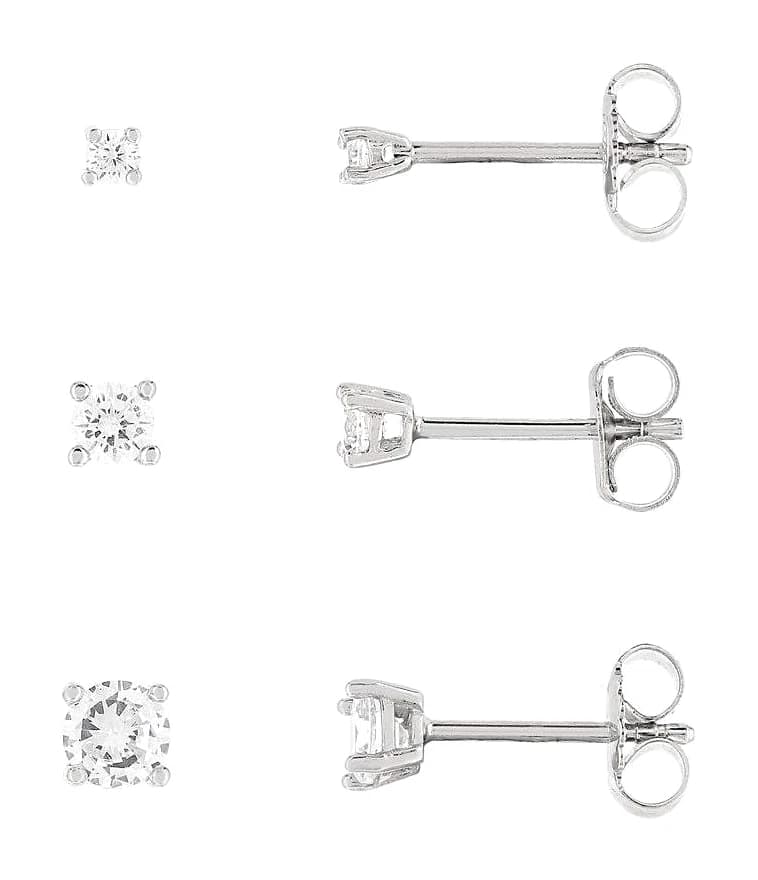 Trois paires de puces en argent