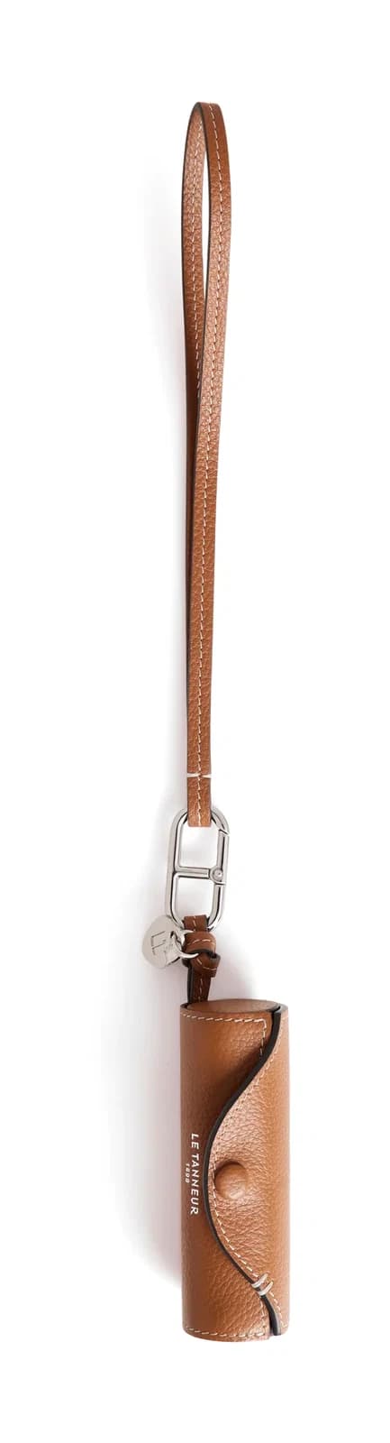 Etui rouge à lèvre charms en cuir grainé