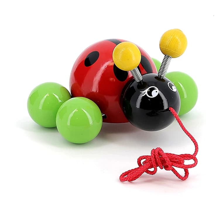 Jouet à tirer, Baby Ladybug la coccinelle