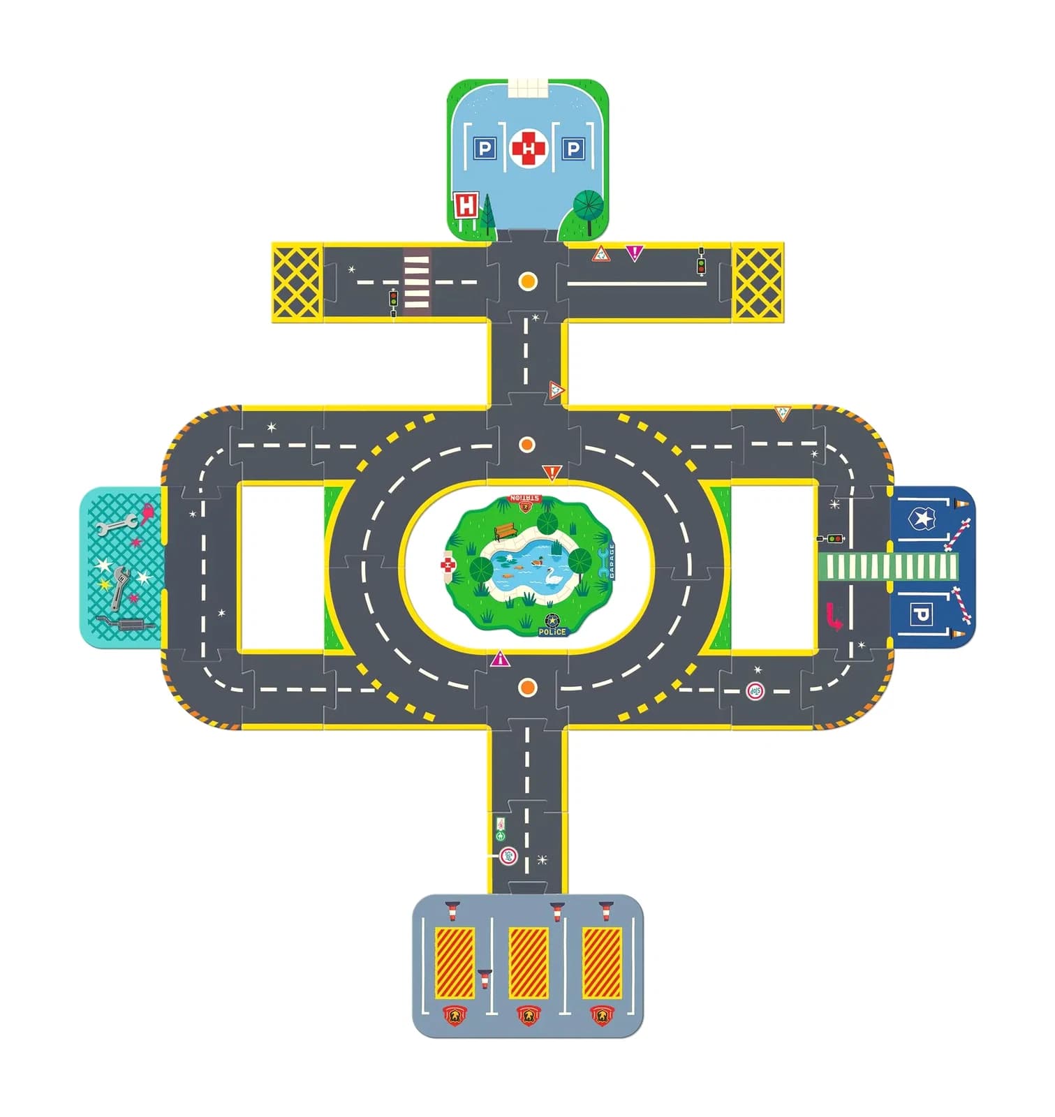 Puzzle-circuit de la ville