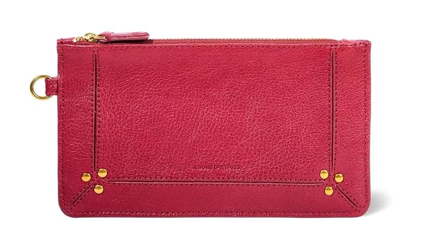 Pochette Popoche S de Jérôme Dreyfuss, chèvre carmin